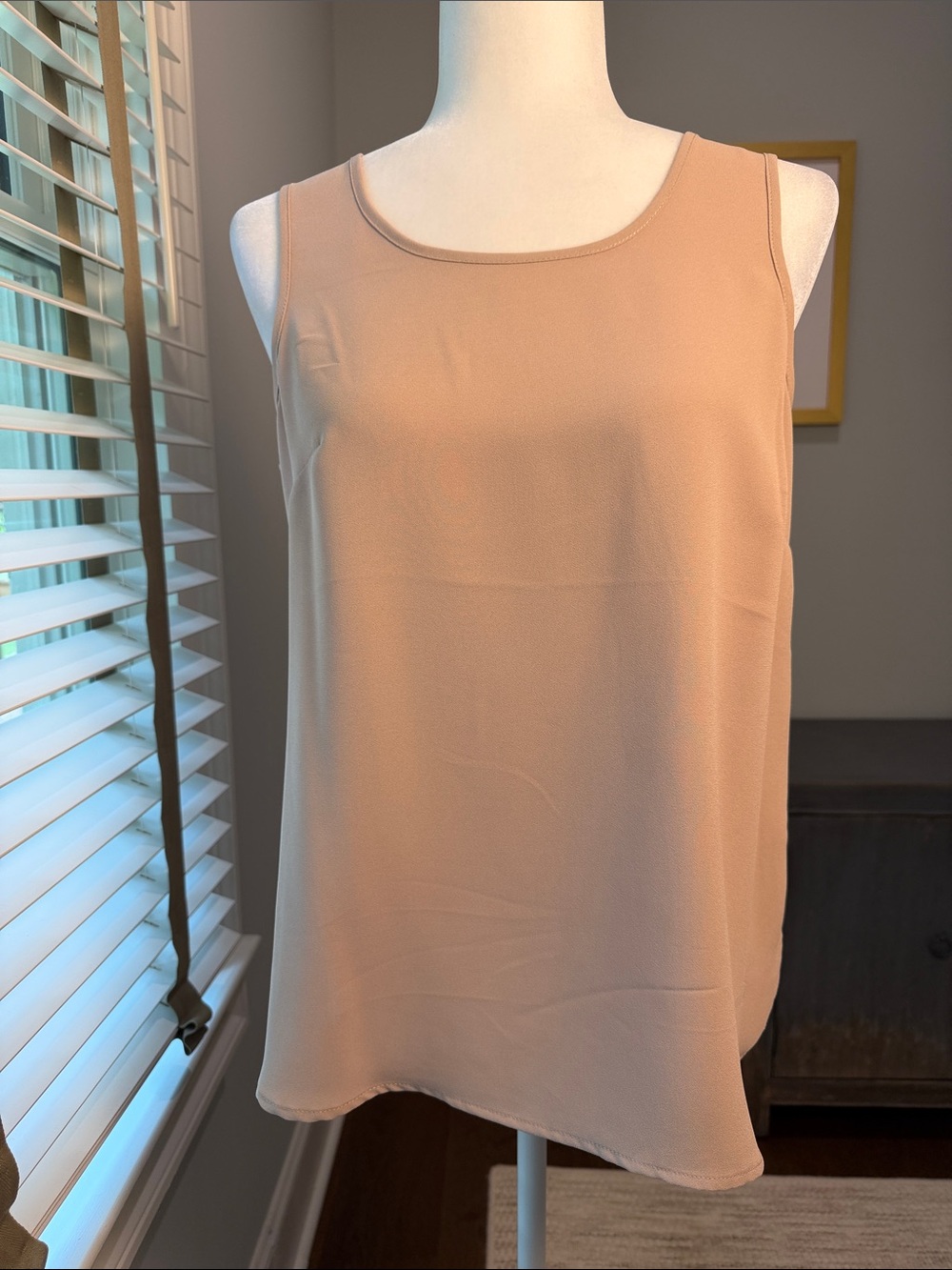 Anne Klein Tan Sleeveless Shell Tank. New Without Tags. Size Small.